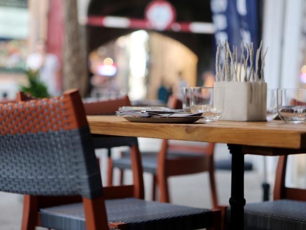 Laid restaurant table waiting for guests